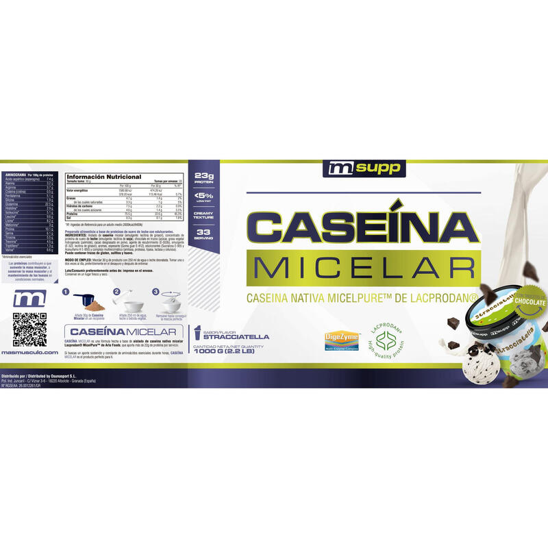 Caseína Micelar Nativa Micelpure™ - 1Kg Stracciatella de MM Supplements
