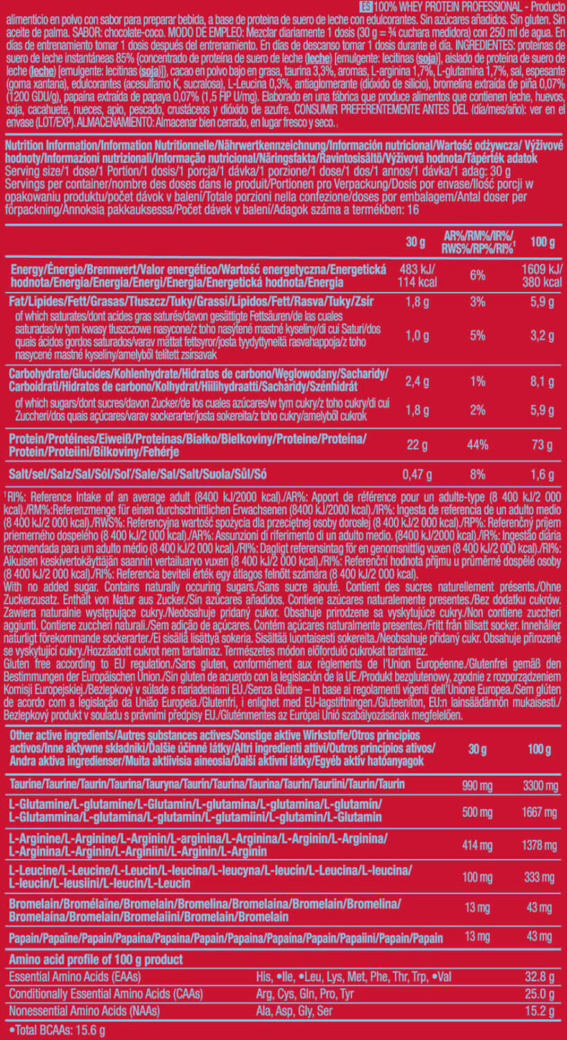 Wei-eiwit - 100% Wei Professioneel (500g) - Kokosnoot Chocolade 4/5