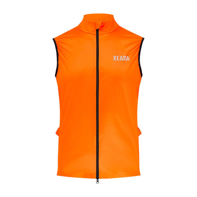 KEADA SPORTS Mens Essential Cycling Gilet - Orange