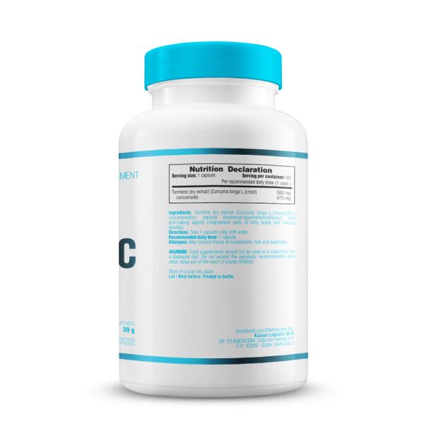 Turmeric 500mg - 60 vegetable capsules de Smart Supplements 3/5
