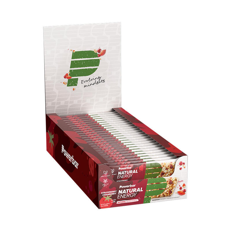 Boîte natural energy cereal bar (18X40g) | Fraise et Cranberry