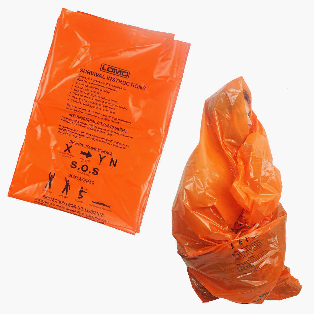 LOMO Lomo Survival Bag - Orange - 10 Pack