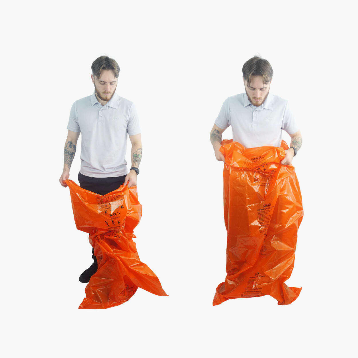 Lomo Survival Bag - Orange - 100 Pack 3/7