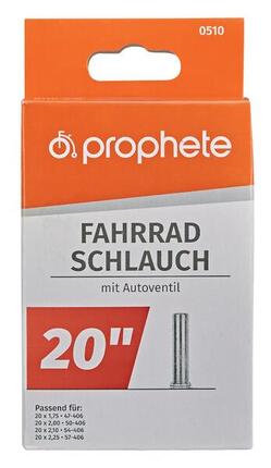Fahrradschlauch 20 Zoll x 1.75 - 2.125, Autoventil