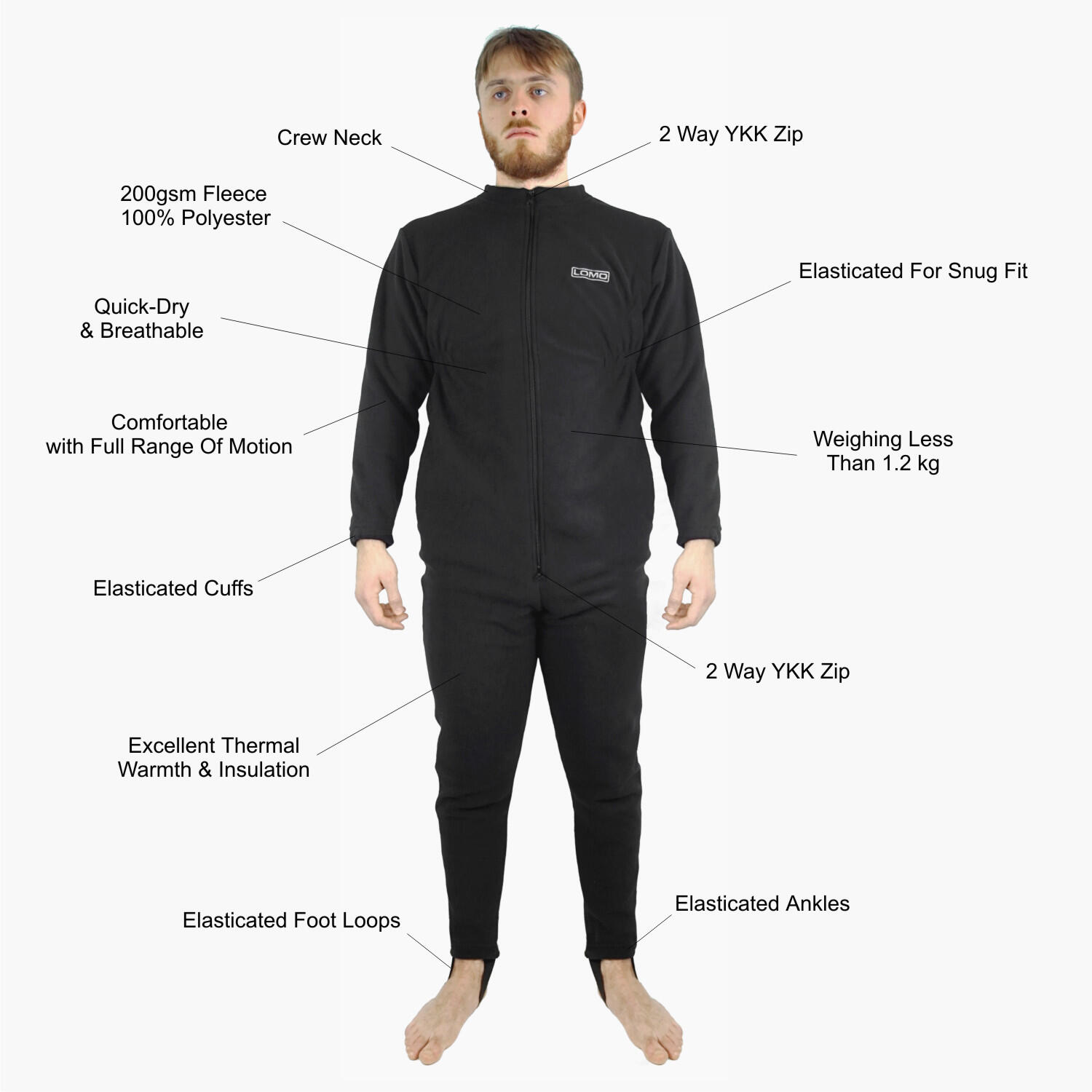 Lomo Element Polar Fleece Drysuit Undersuit 5/7