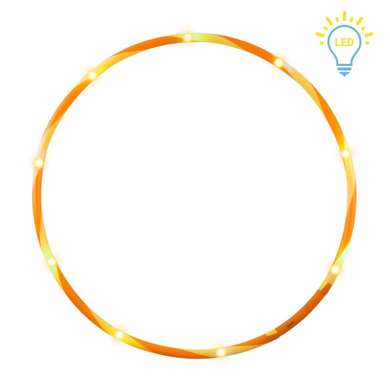 LED Hoop Fun, Gymnastikreifen für Kinder mit Leuchteffekt, Ø 66 cm, orange/gelb