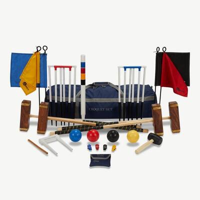 Meester croquet set. 4 persoons. 16 mm met tas ontworpen in vk