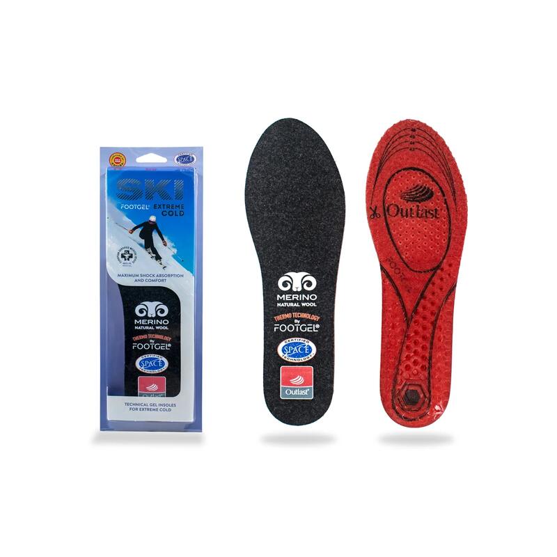 Footgel insoles ski Extreme Cold with Merino wool-black
