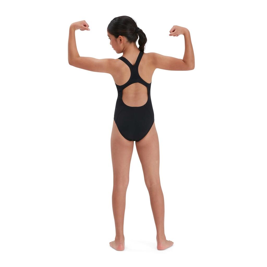Girls Medalist Endurance+ One Piece Swimsuit (Black) 3/4
