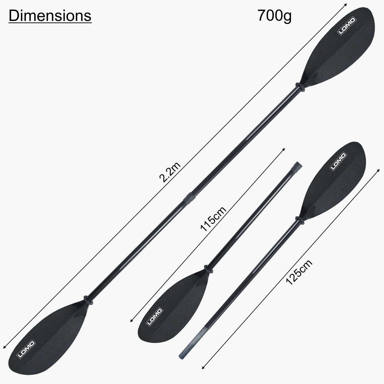 Carbon Fibre Split Kayak Paddle 3/5