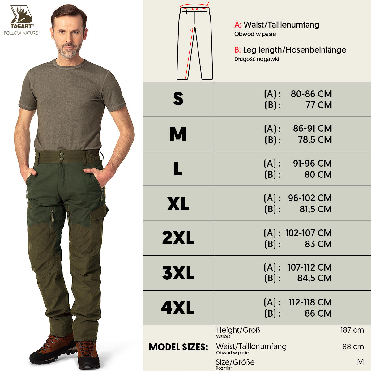 Pantalon de chasse pour homme Tagart IRON 2 en matériau imperméable 2/5