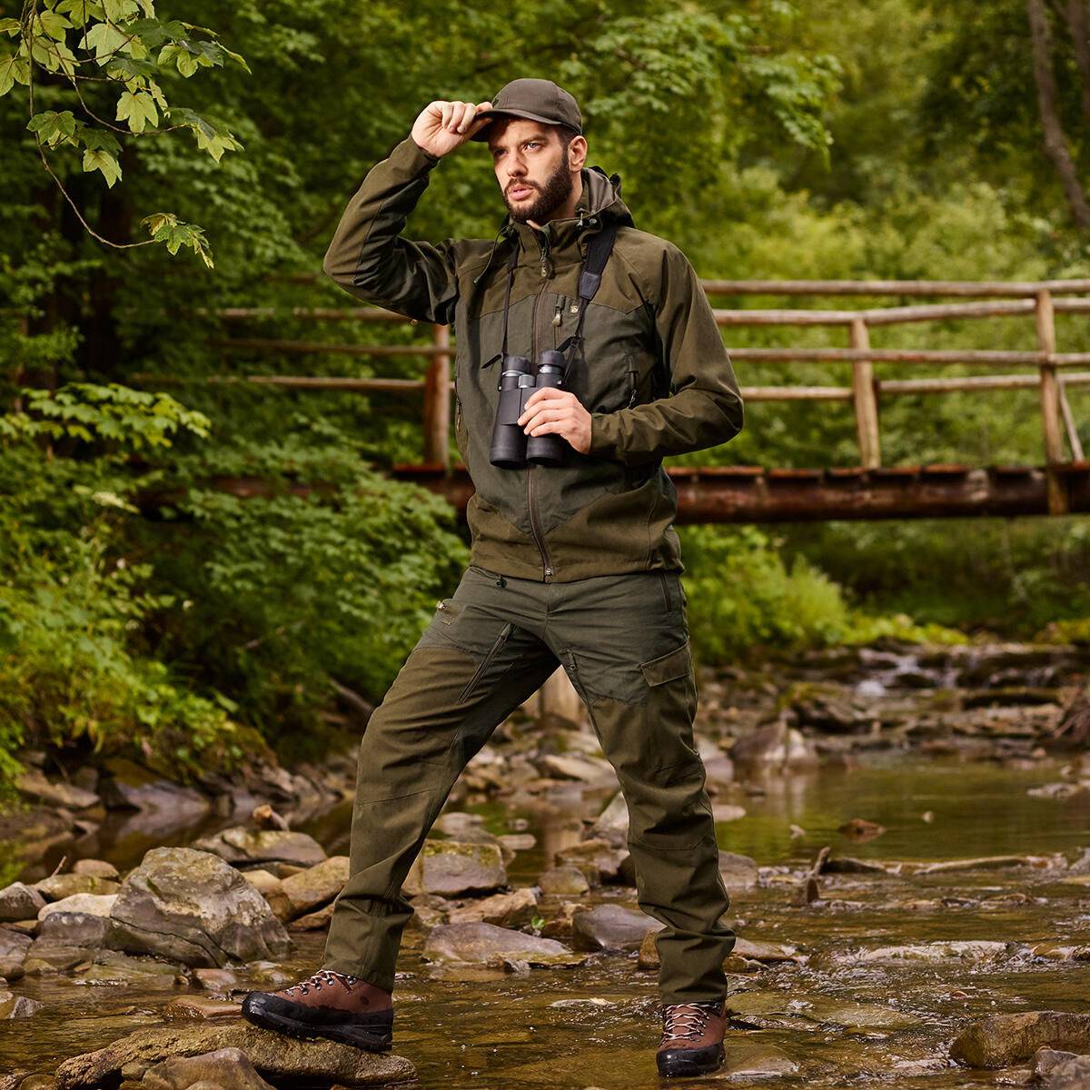 Pantalon de chasse pour homme Tagart IRON 2 en matériau imperméable 3/5