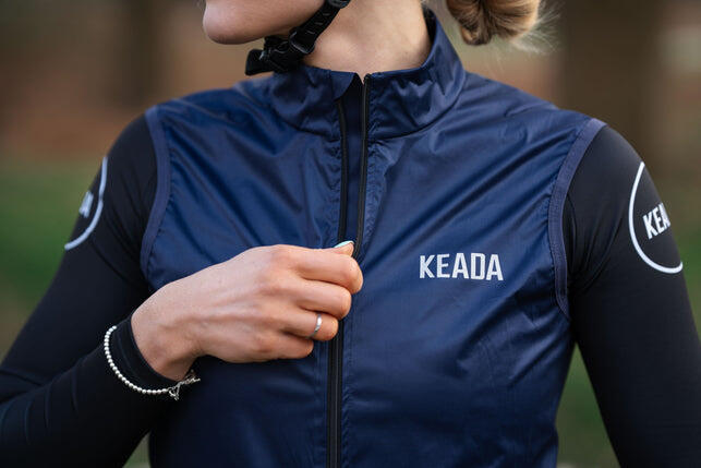 Womens Essential Cycling Gilet - Navy 4/5