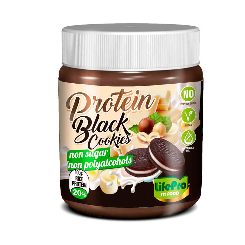 Natillas energéticas Life Pro Healthy Protein Cream Black Cookies 250g