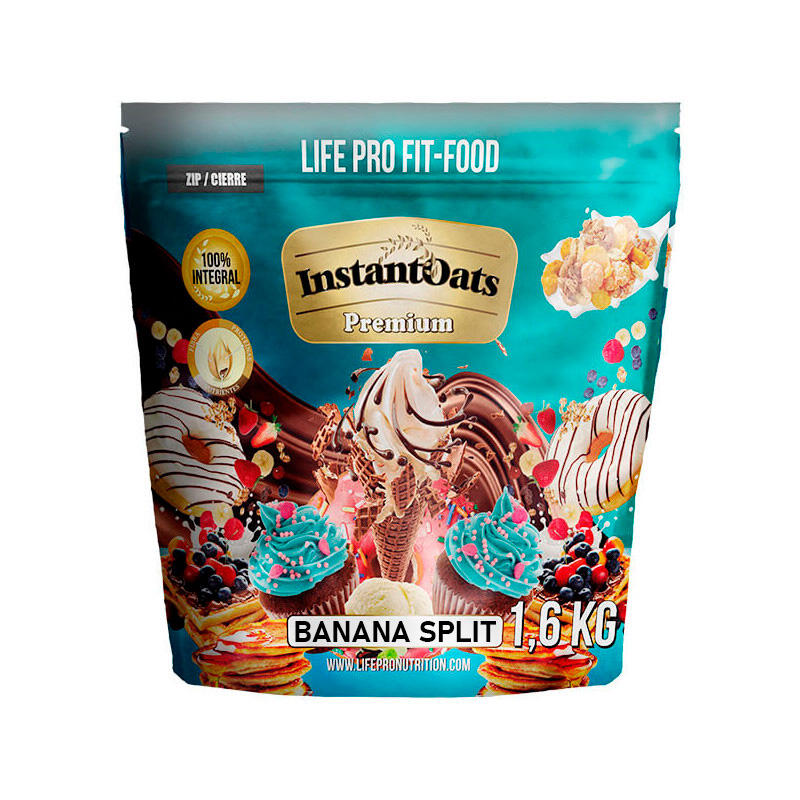 Płatki owsiane błyskawiczne LifePRO Premium - 1,6 kg Banana Split