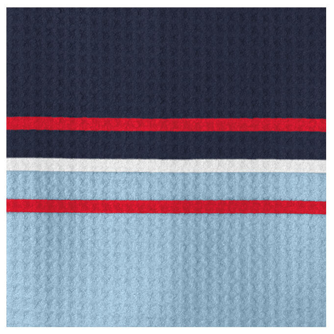 Sonnenalp Mid Stripe Towel Frost-Navy-Red 1/3
