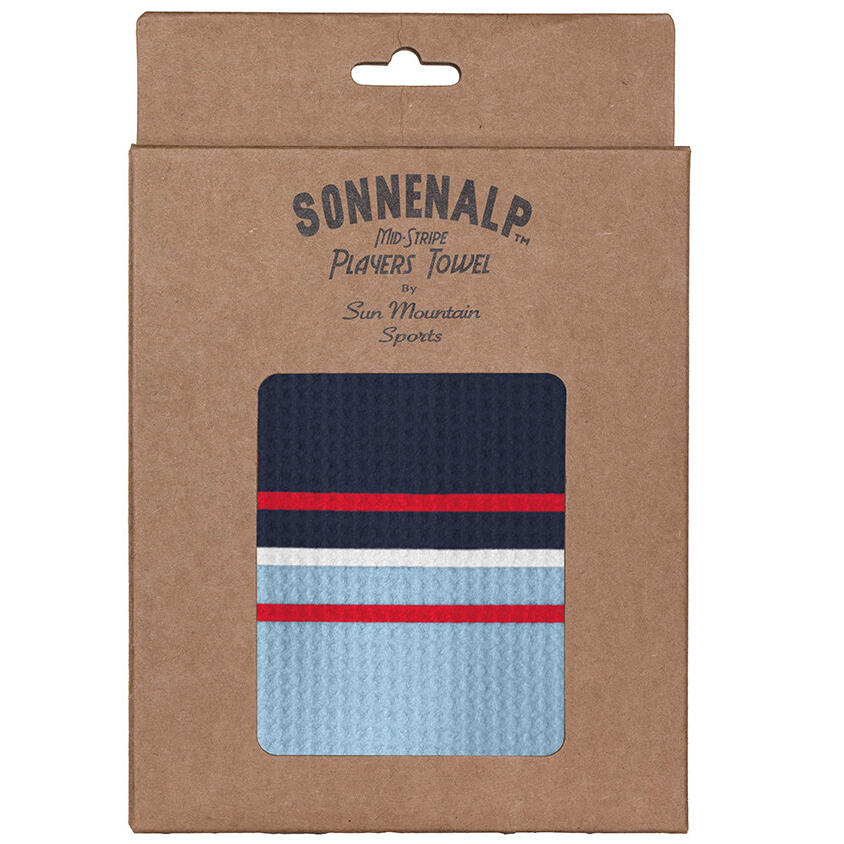 Sonnenalp Mid Stripe Towel Frost-Navy-Red 2/3