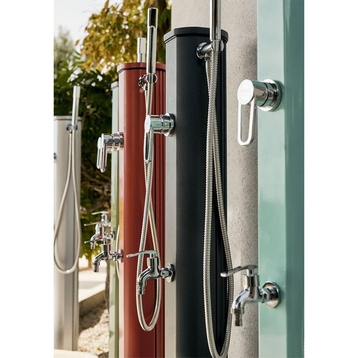Ducha Solar Exterior Jolly Go 20L con Enjuague de Pies - Aluminio - 120 cm 6/7