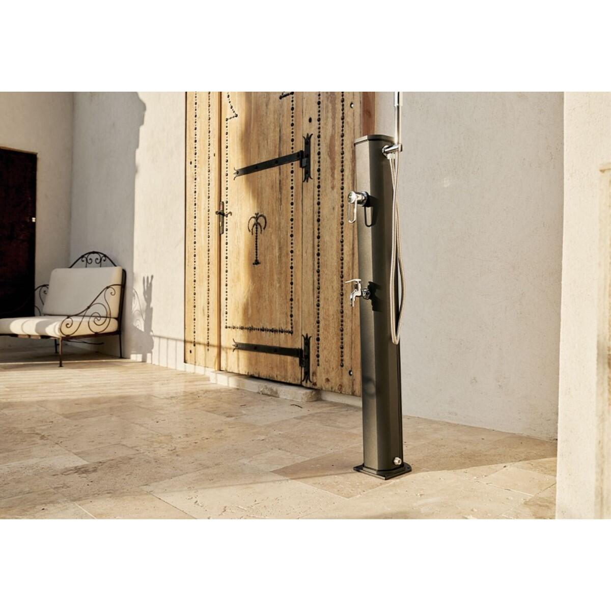 Douche buiten Zon Jolly Go 20L met Voetenspoel - Aluminium - 120 cm 7/7