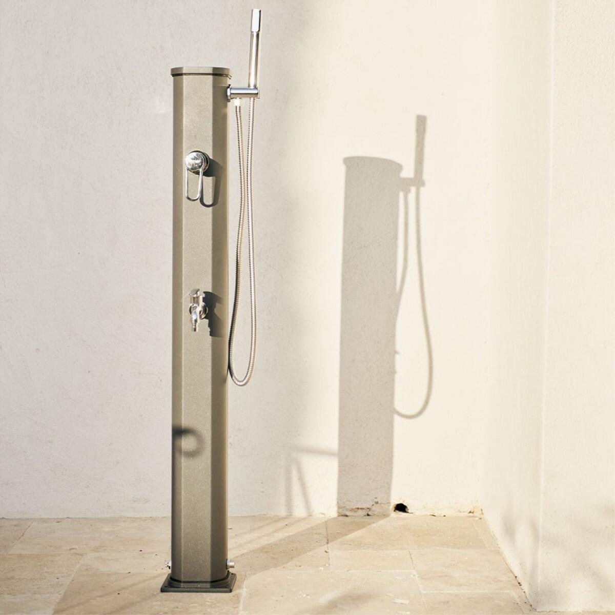 Ducha Solar Exterior Jolly Go 20L con Enjuague de Pies - Aluminio - 120 cm 6/7