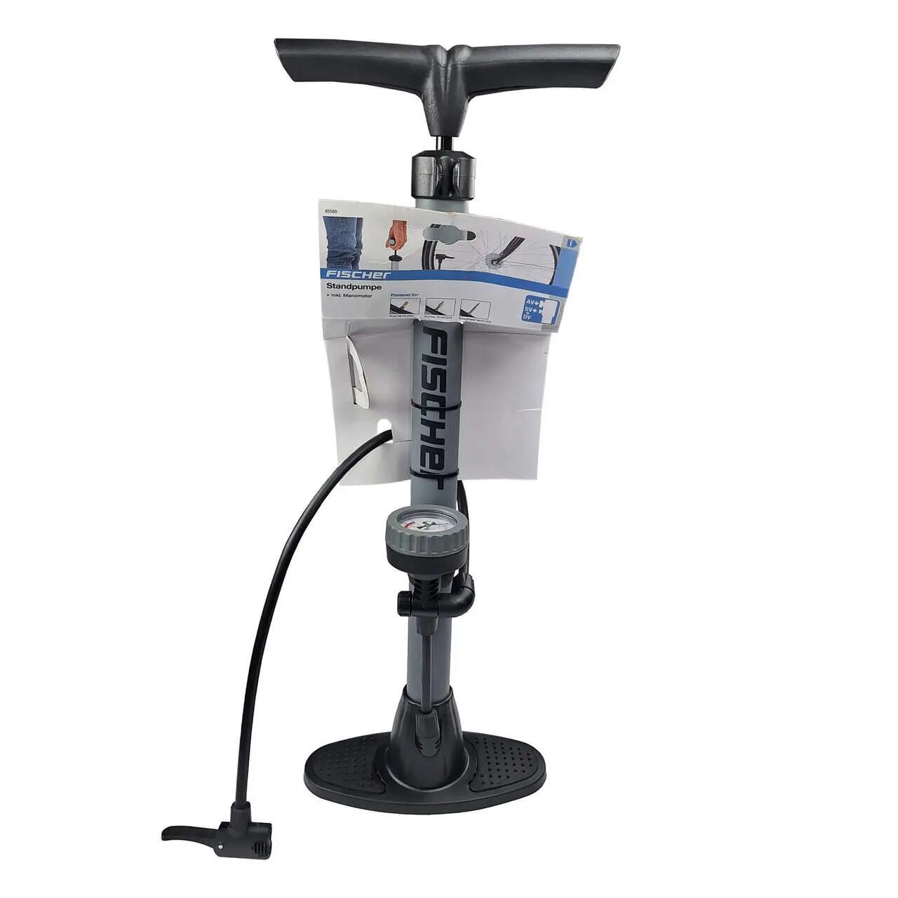 FISCHER Standpumpe mit Manometer 4/5