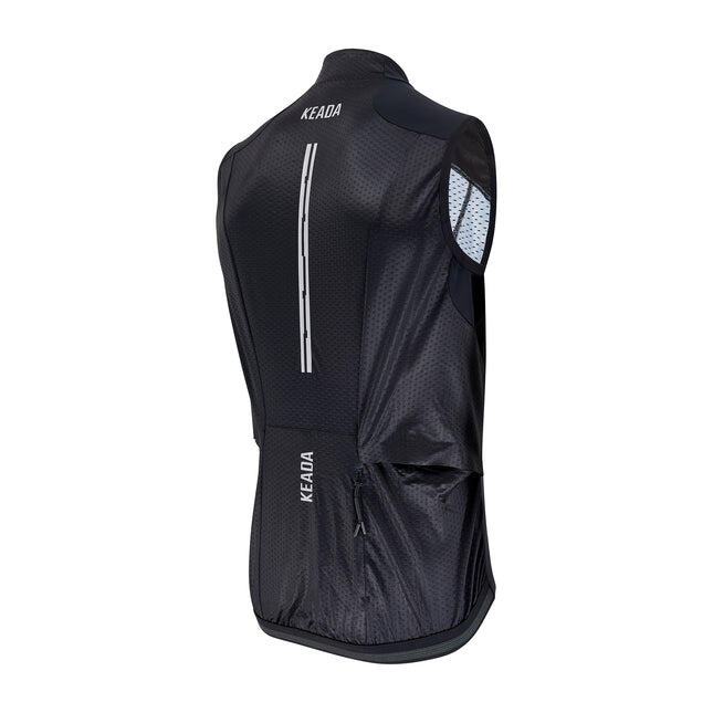 Womens Essential Cycling Gilet - Black 3/5