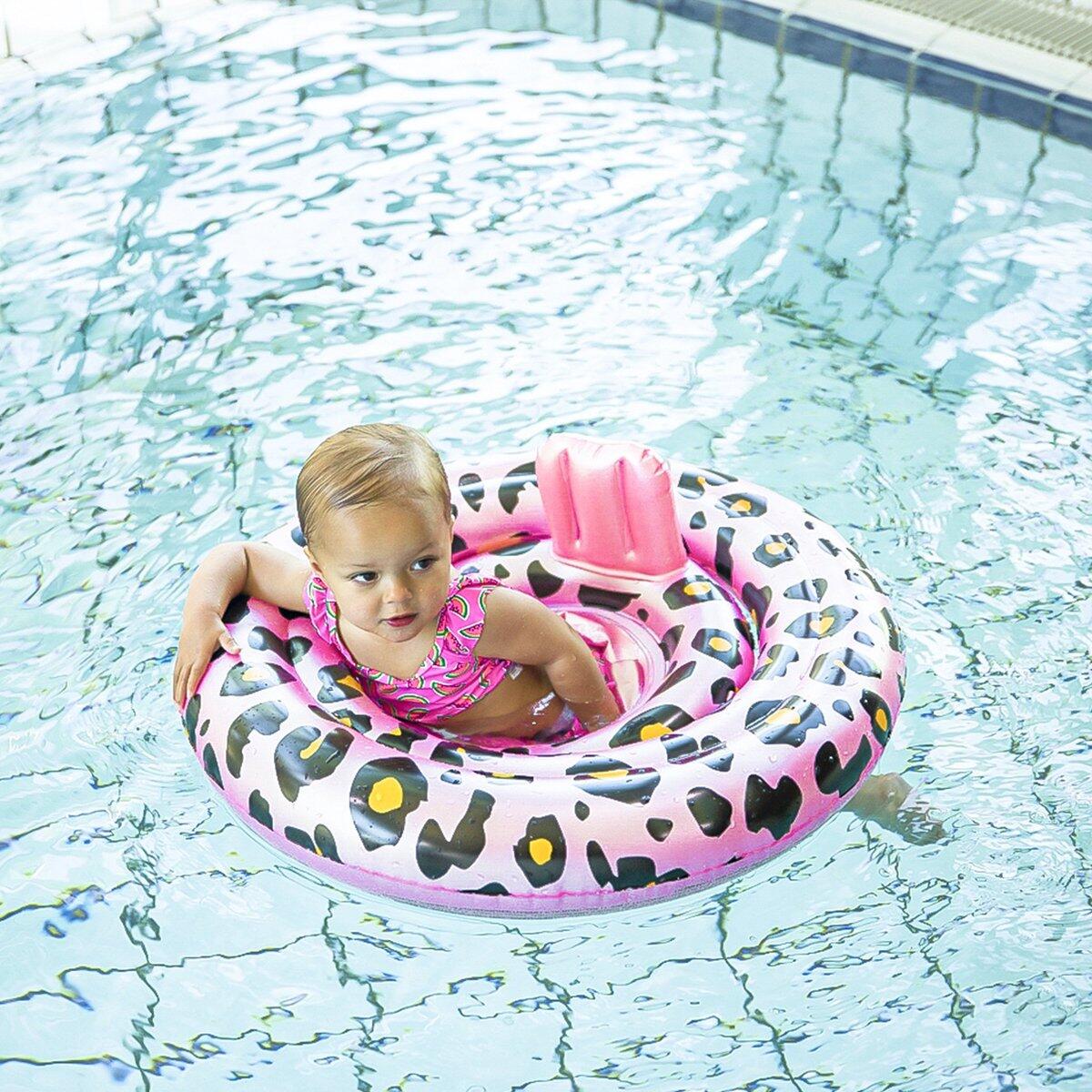 Swim Essentials Baby Schwimmring Alt Pink Leopard 69 cm 3/4