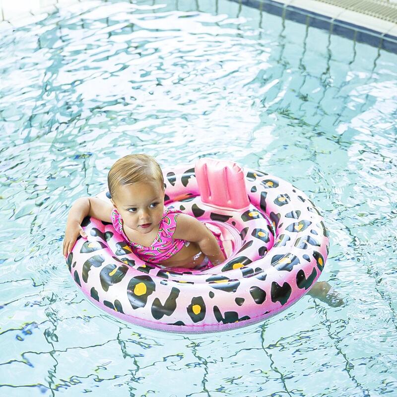 Swim Essentials Baby Schwimmring Alt Pink Leopard 69 cm