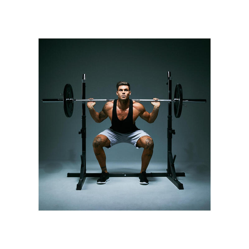 verstelbaar Squat Rack - Haltersteunen - Met Dipsteunen en safety spotters