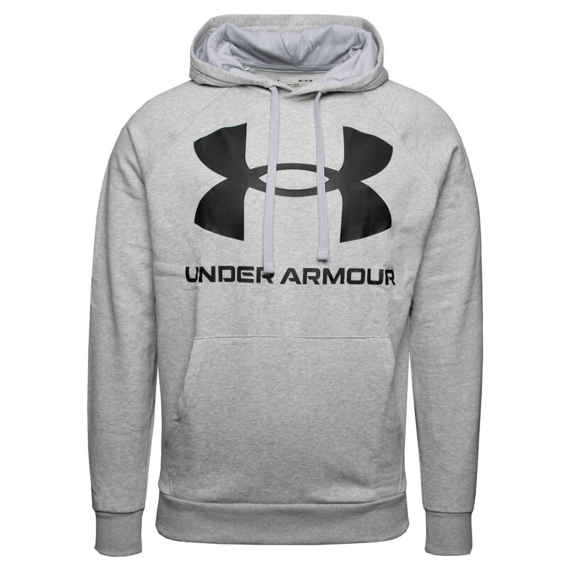 Sudadera con Capucha Hombre Under Armour Rival Big Logo Gris claro