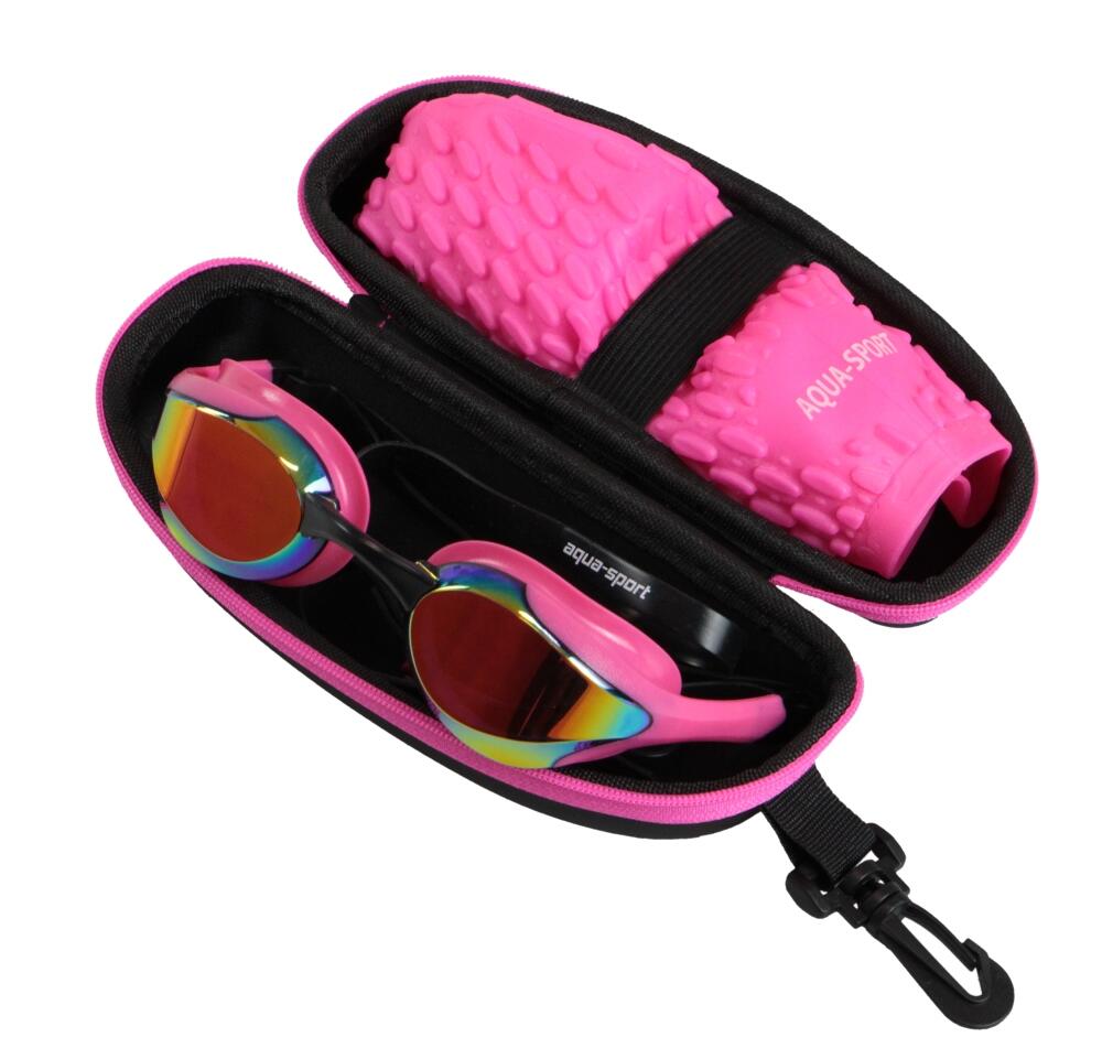 Aqua-Sport etui na okularki goggle case black-pink AS5424 2/5