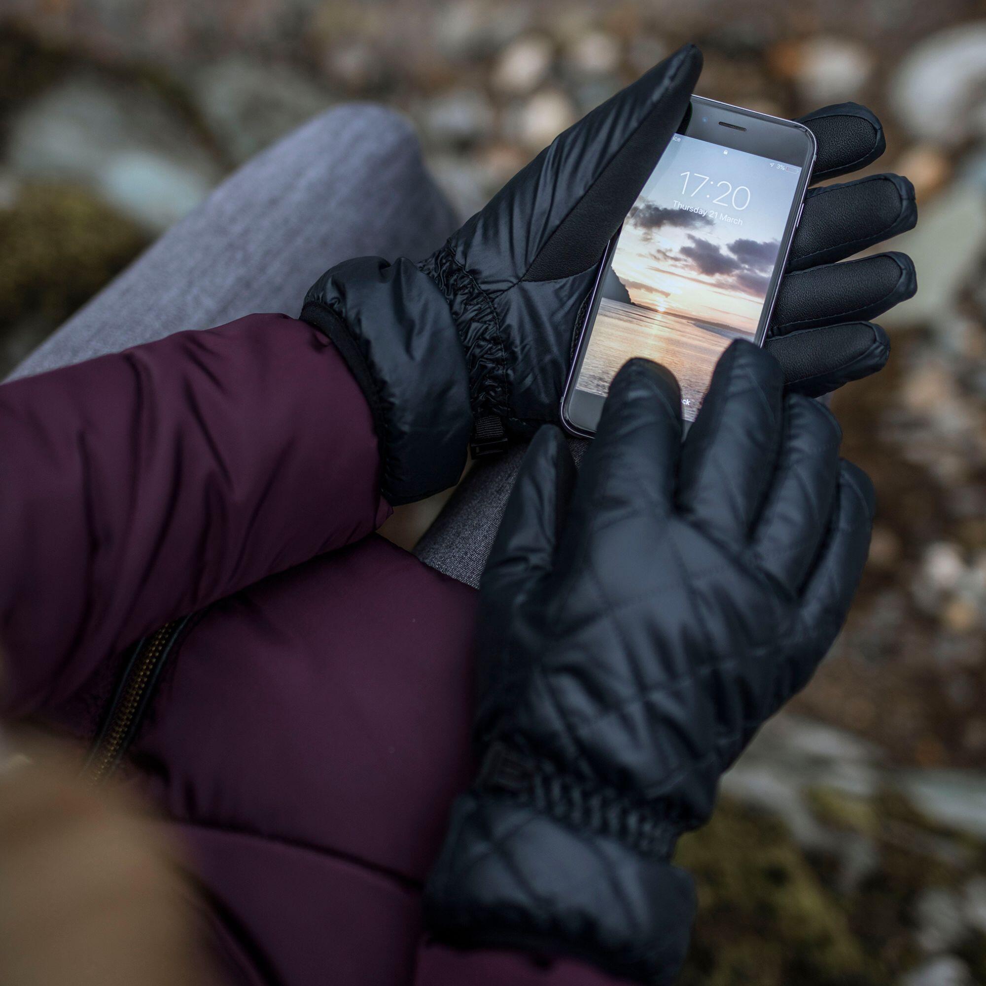 Ladies Quilted Waterproof Wind Resistant Thermal Gloves for Winter 4/5