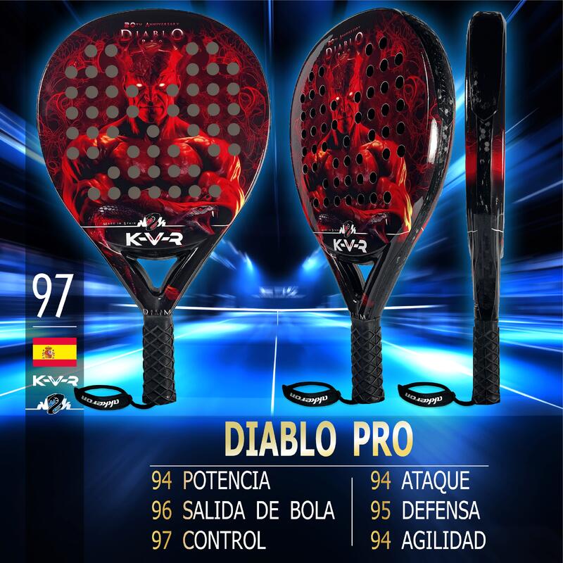 Pala de pádel Akkeron KRV Diablo Pro Adulto 20 aniversario