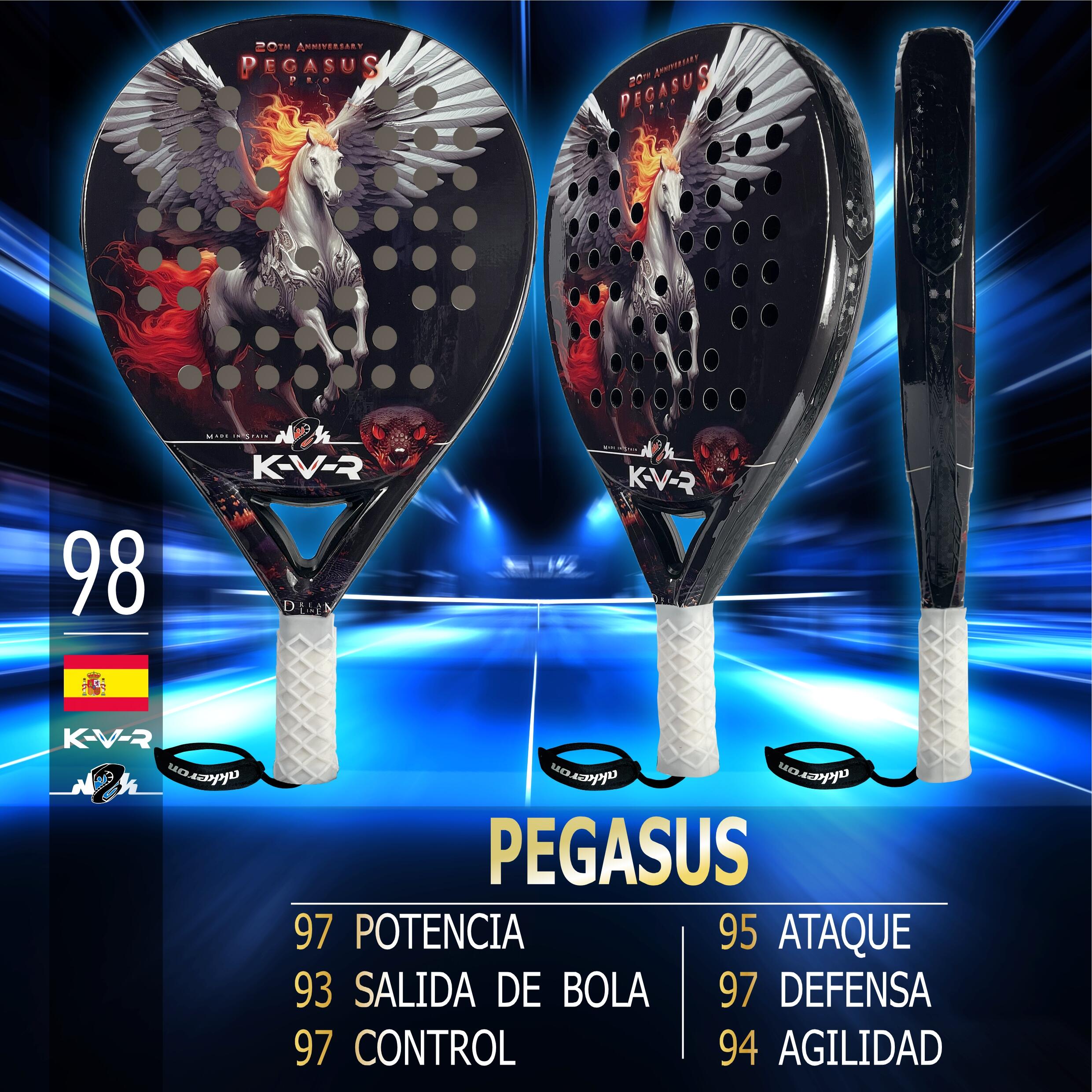 Pala de padel Adulto Akkeron KVR Pegasus 20th 5/6