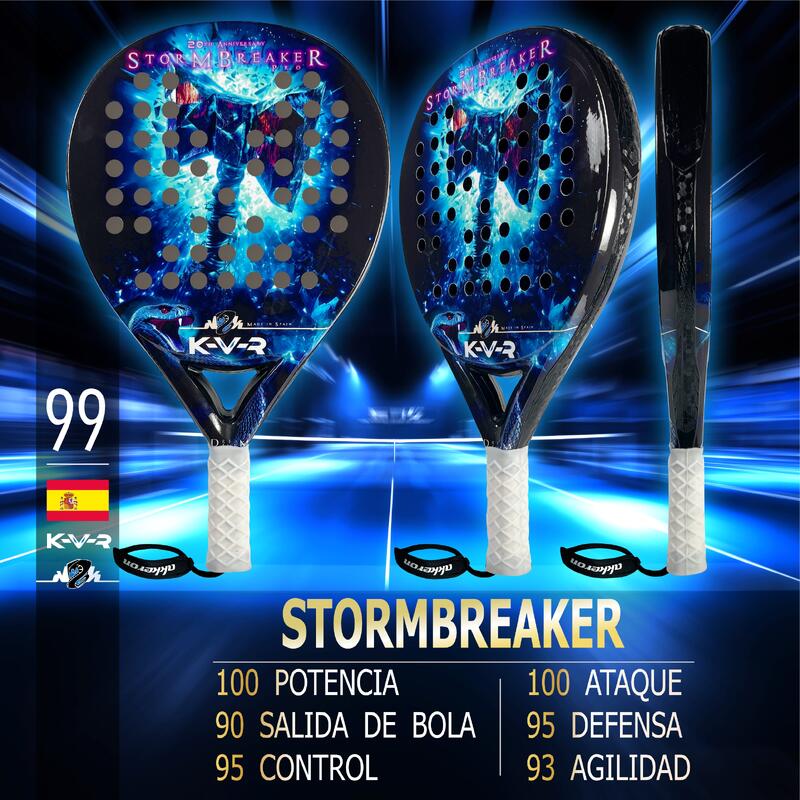 Akkeron KVR Storm Breaker Adult Padel Racket de 20 anos