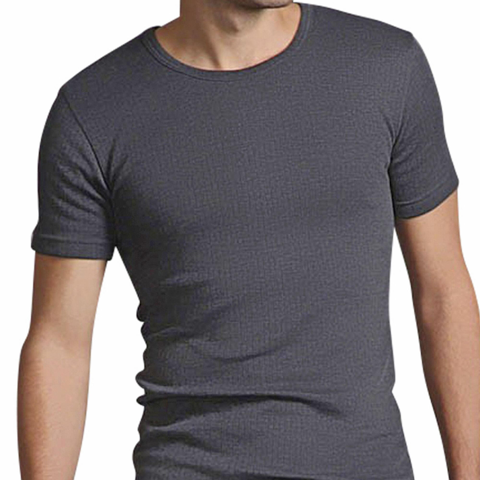 Mens Cotton Thermal Underwear Short Sleeve T Shirt Vest 5/7