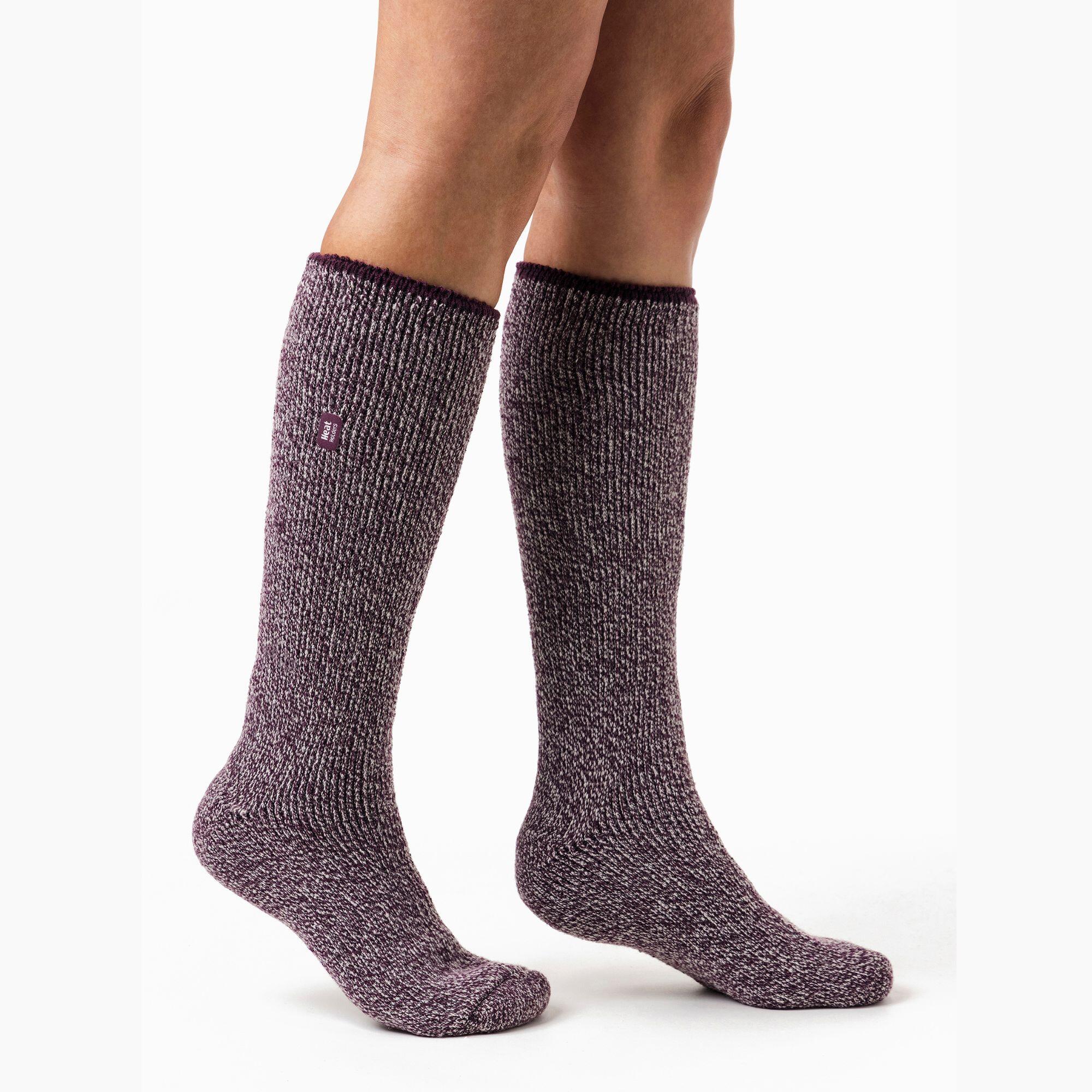 Ladies Outdoor Merino Wool Knee High Long Thermal Socks for Winter 5/7