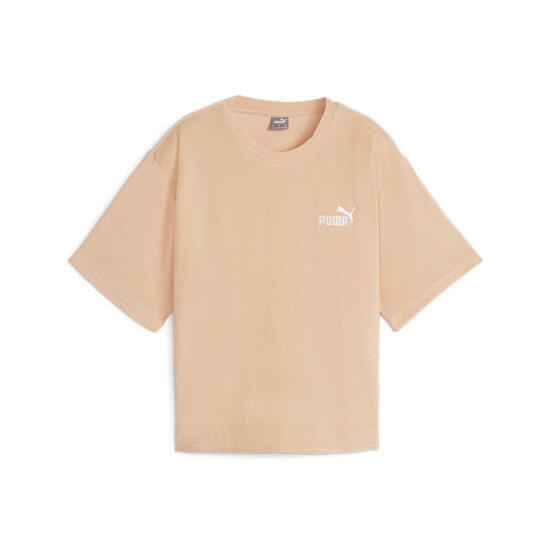 T-shirt ESS+ da donna PUMA Peach Fizz Orange