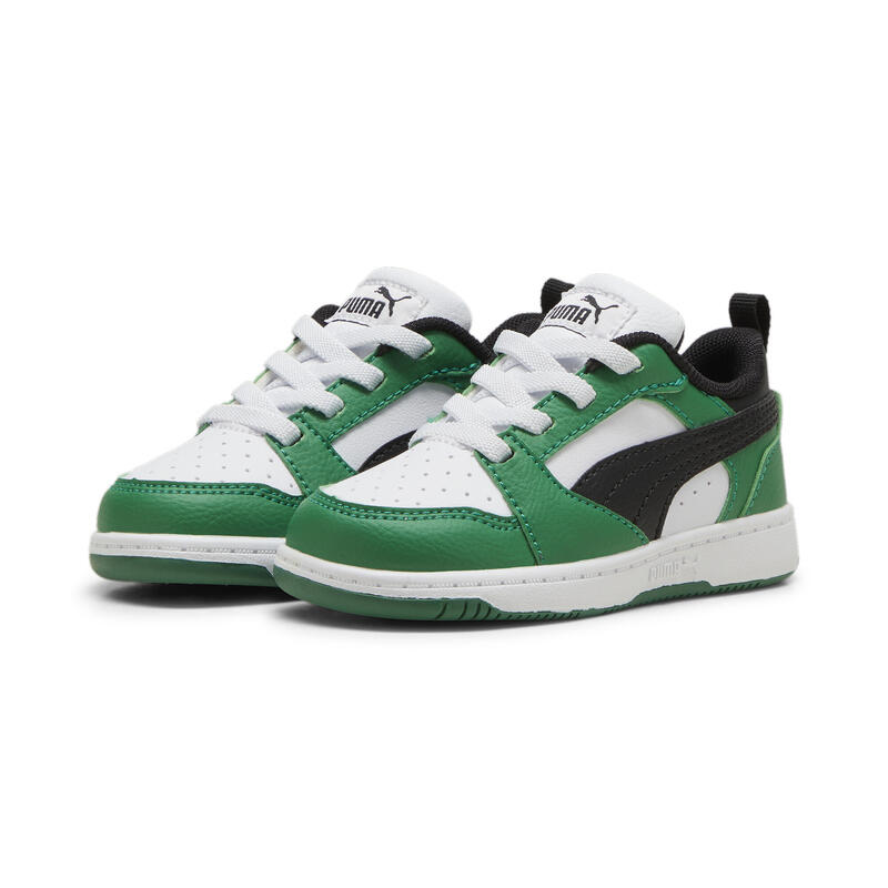 Tenisky Rebound V6 Lo pro malé děti PUMA White Black Archive Green