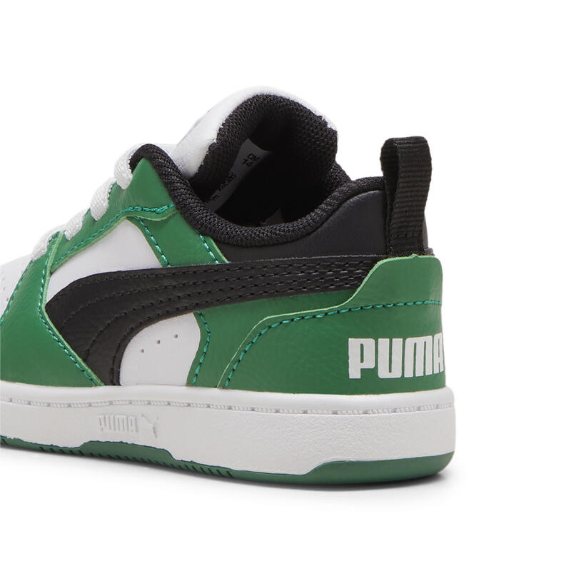 Tenisky Rebound V6 Lo pro malé děti PUMA White Black Archive Green