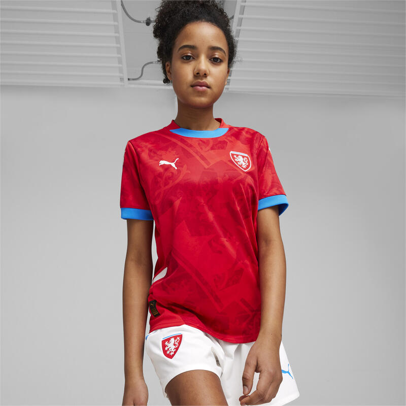 Tsjechië Voetbal 2024 thuisshirt voor jongeren PUMA For All Time Red Fast