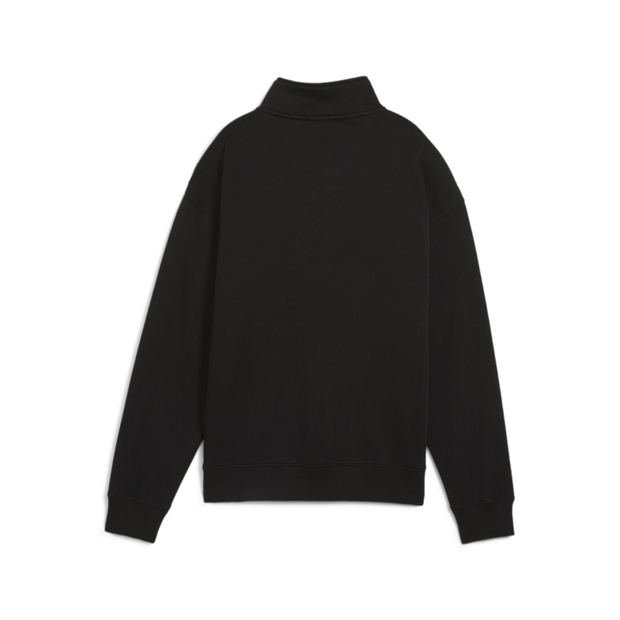 PUMA SQUAD Hoodie mit viertellangem Reißverschluss Damen PUMA Black 7/8