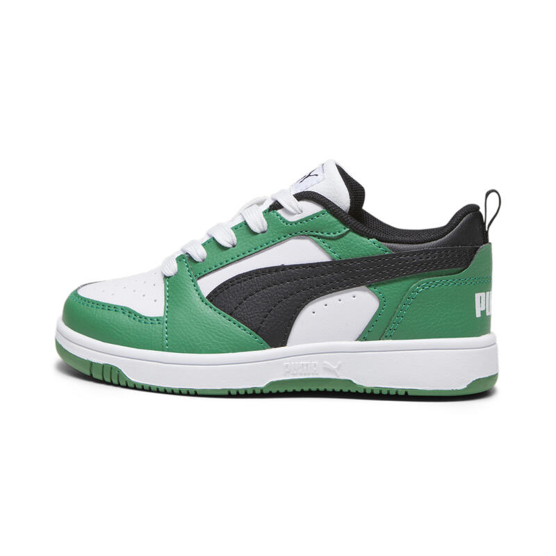 Rebound V6 Lo sneakers voor kinderen PUMA White Black Archive Green