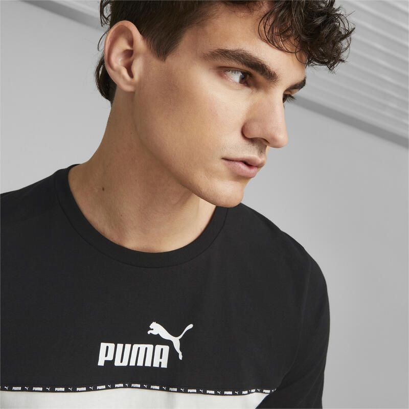 Essentials Block Tape Tee Férfiak PUMA Black