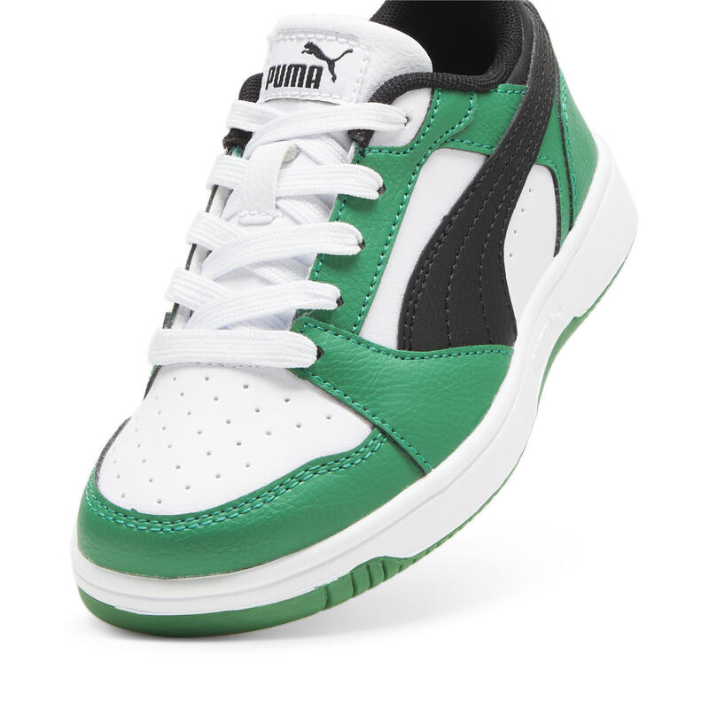 Rebound V6 Lo sneakers voor kinderen PUMA White Black Archive Green