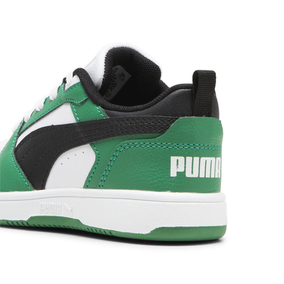 Dziecięce sneakersy Rebound V6 Lo PUMA White Black Archive Green