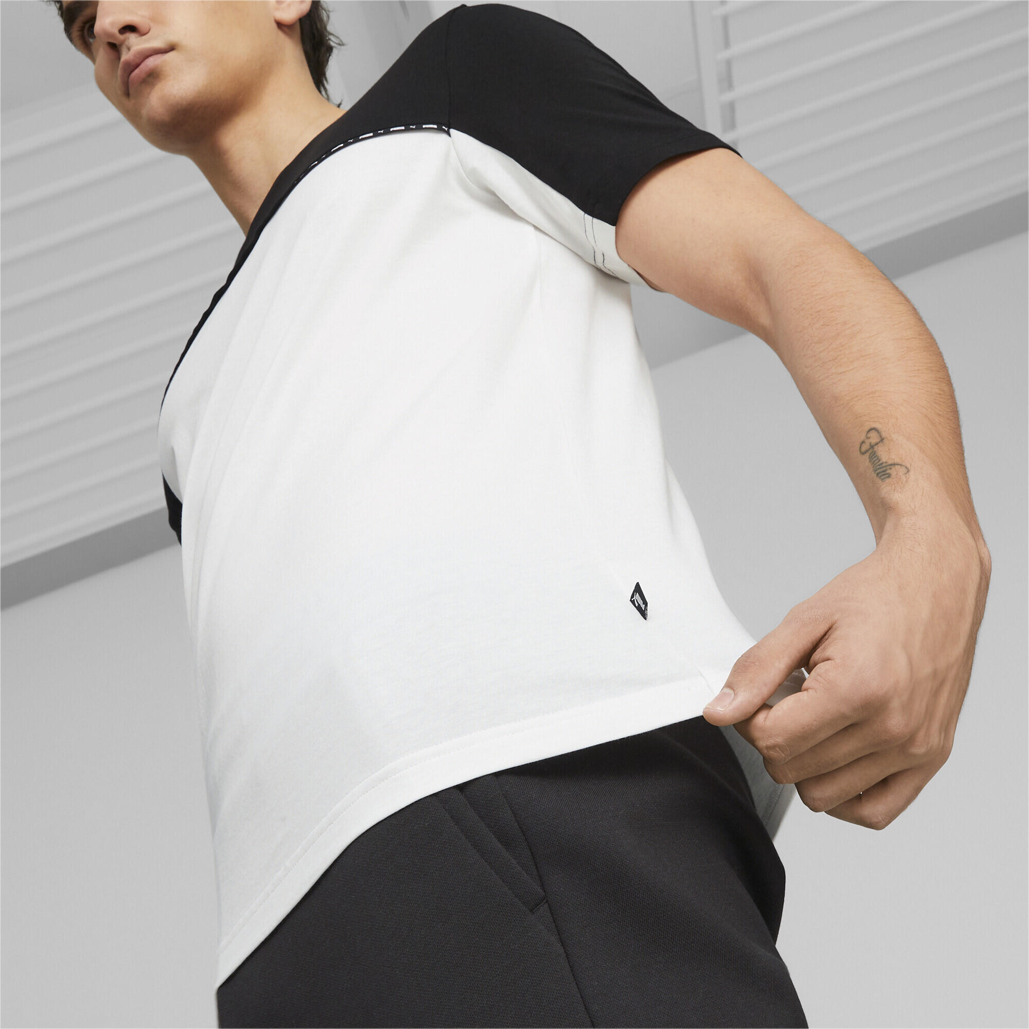 T-shirt Essentials bande color block Homme PUMA Black 6/7