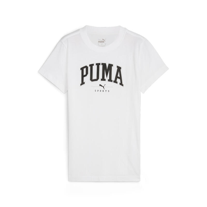 PUMA SQUAD T-shirt met print voor dames PUMA White