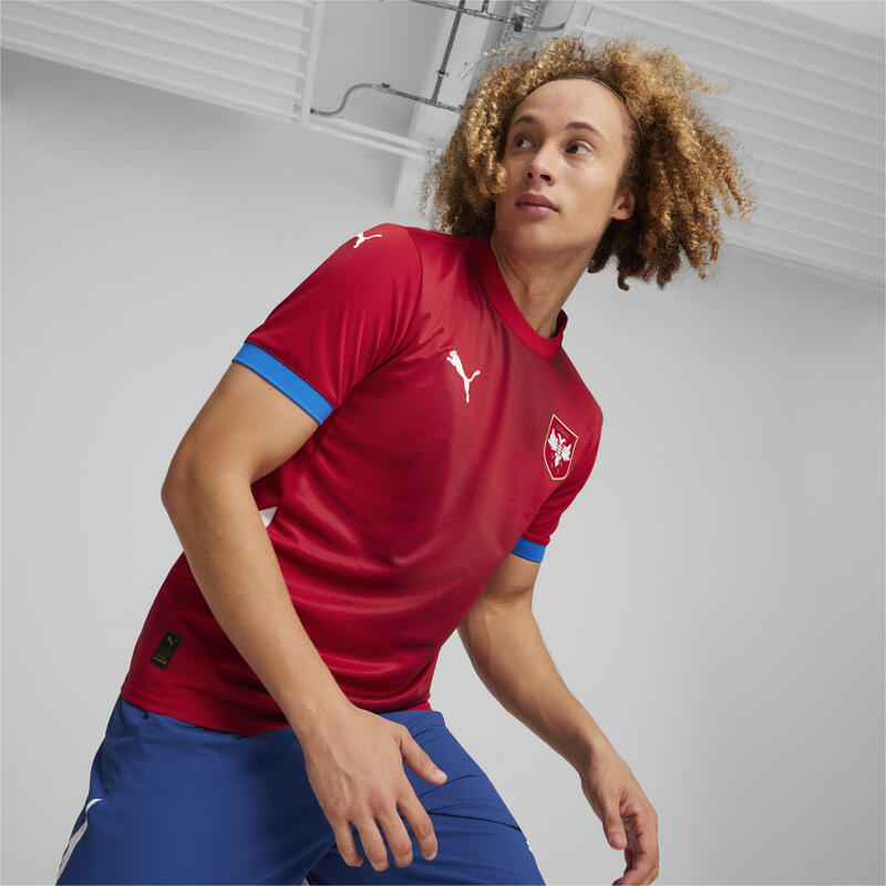 Srbský fotbal 2024 pánský domácí dres PUMA Dark Cherry Team Royal Red Blue