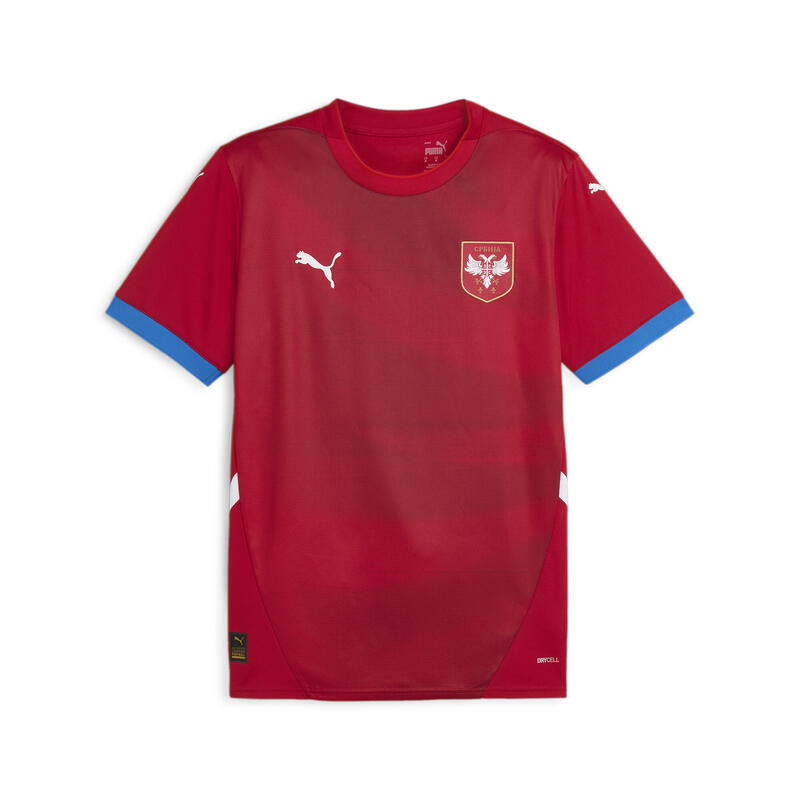 Serbien 2024 Fußball Heimtrikot Herren PUMA Dark Cherry Team Royal Red Blue